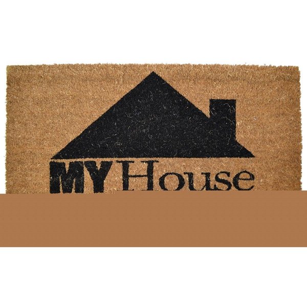 Imports Decor PVC Backed Coir Doormat - My House My Rules IM307222